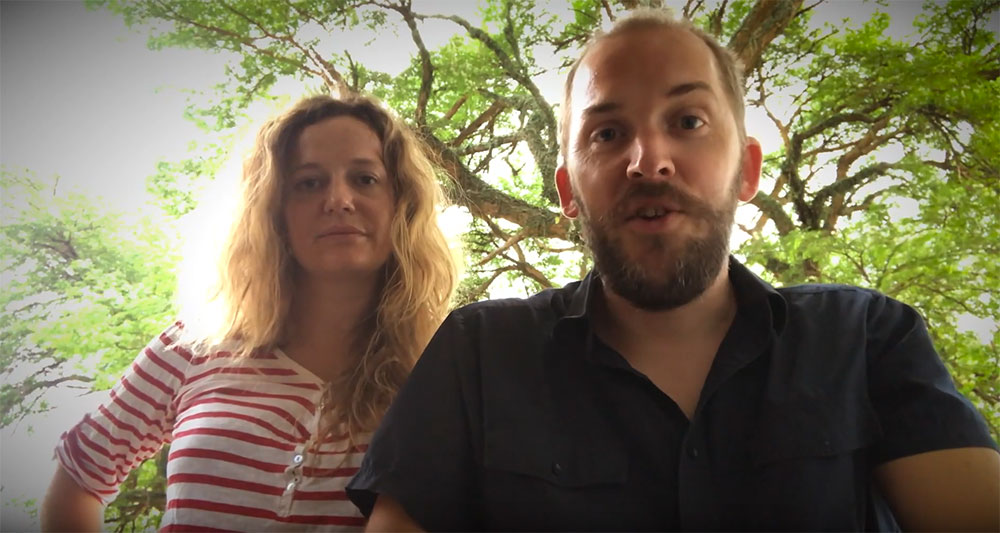 Les parrains Julie Mahieu et Jonas Geirnaert